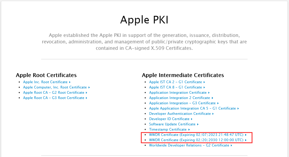 Apple全球开发者关系认证中间证书WWDRCA的2个版本.png