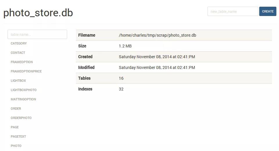 SQLite有类似phpMyAdmin这样的工具sqlite-web