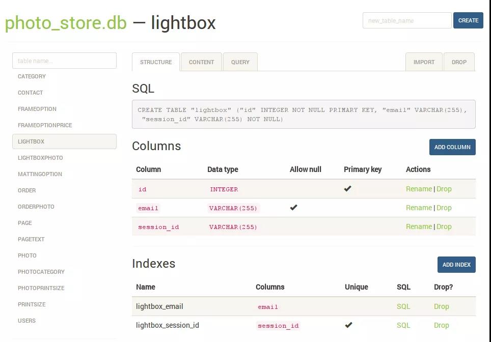 SQLite有类似phpMyAdmin这样的工具sqlite-web