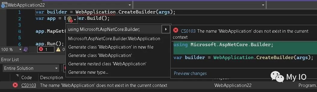 .NET CORE移除指定global using命名空间