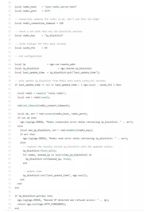 Nginx通过Lua + Redis实现动态封禁IP