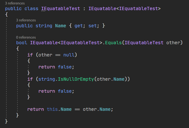 C#内建接口：IEquatable泛型