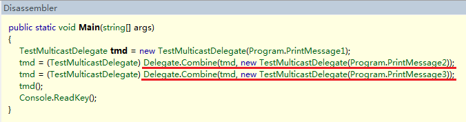 C#链式委托的执行顺序是如何形成的？