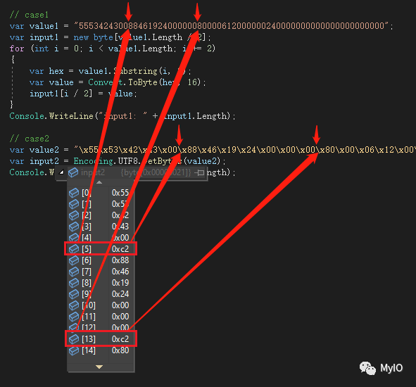 C# Encoding.UTF8后0x80为什么变成了0xC2 0x80