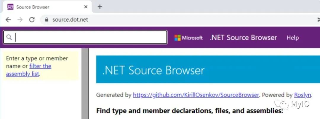 查看 dotnet 源码，用它source.dot.net