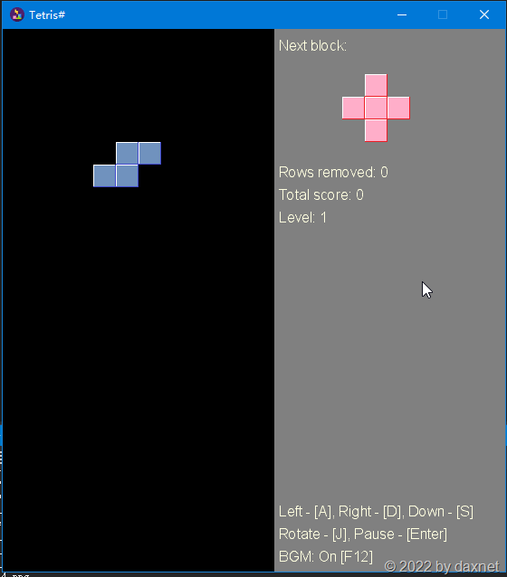 C# 和 MonoGame 开发俄罗斯方块游戏