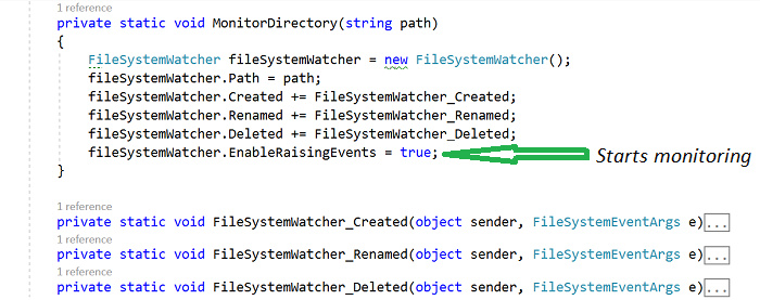 如何使用 C# 中的 FileSystemWatcher