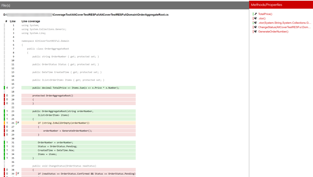 C# 使用 AltCover 获得代码覆盖率-E2E Test 和 Unit Test