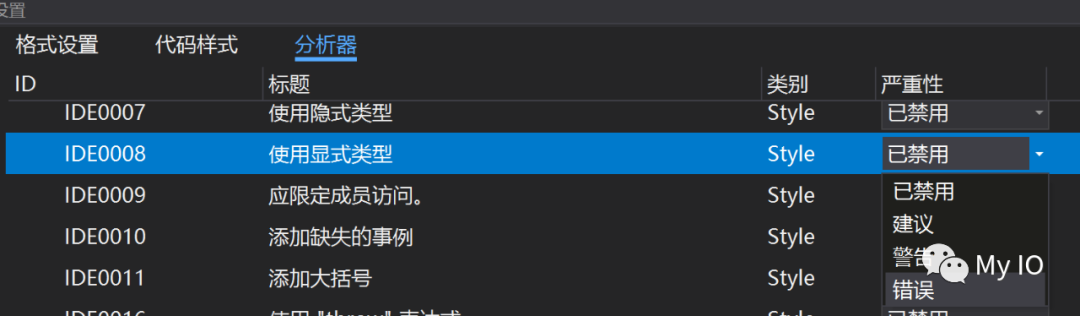 .NET为 EditorConfig 文件开启错误编译失败