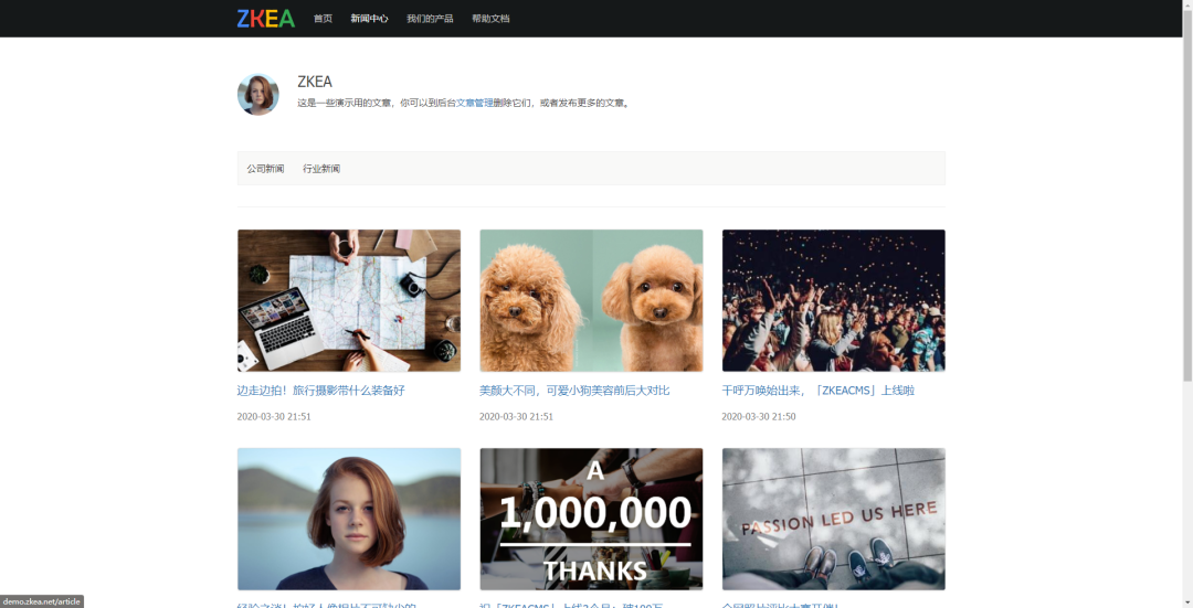 一个基于NetCore可视化编辑CMS系统