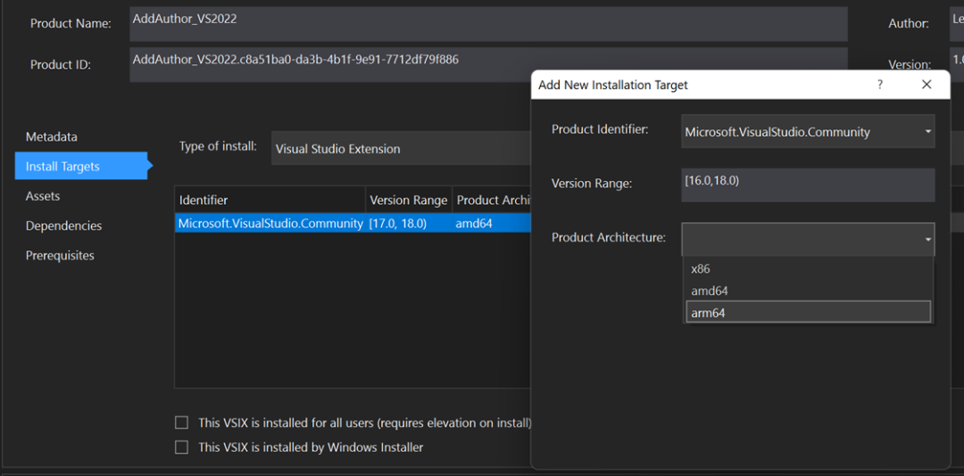 微软为 Visual Studio 扩展添加对 Arm64 的支持