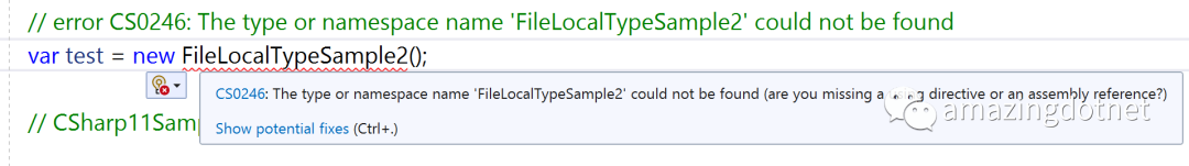 C# 11 中的 file local type