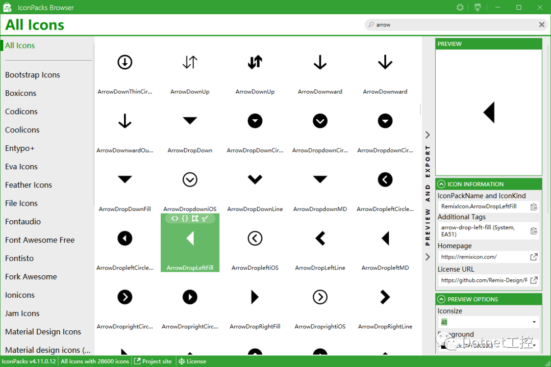 C#WPF中使用MahApps.Metro.IconPacks提供的图标