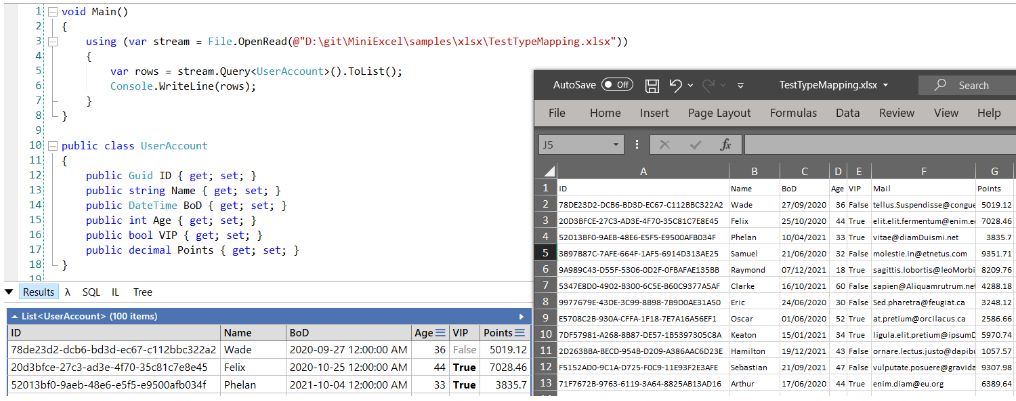 .NET 操作Excel高效低内存的开源框架-MiniExcel