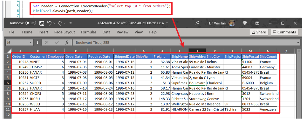 .NET 操作Excel高效低内存的开源框架-MiniExcel