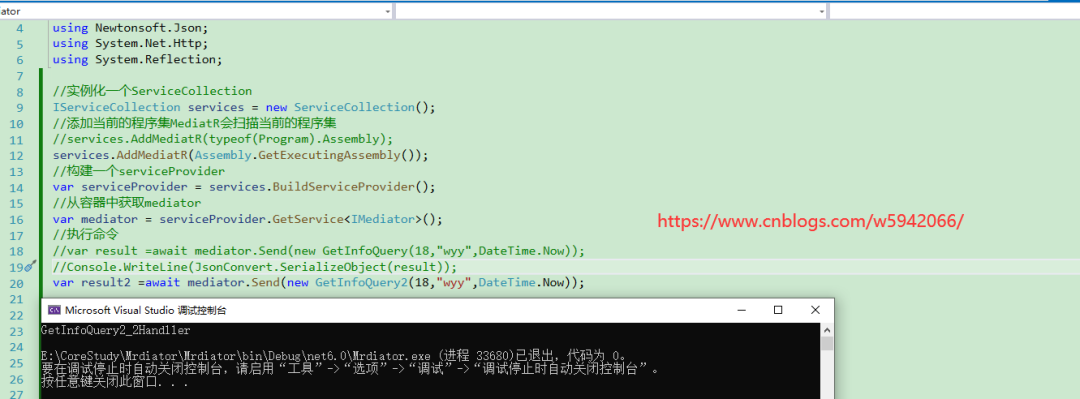 ASP.NET Core 6.0 中 MediatR 的应用CQRS