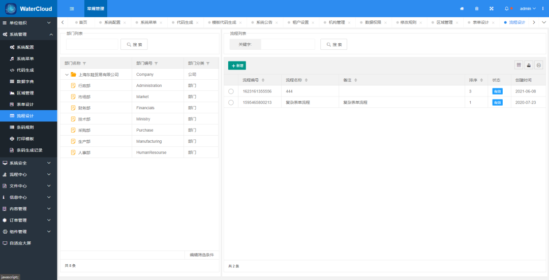 .NetCore多租户开源项目，快速后台开发企业框架WaterCloud