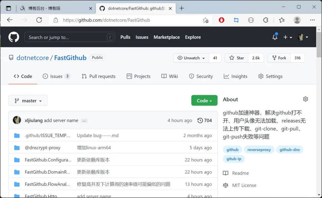 一个用 .Net 开发的 GitHub 加速器