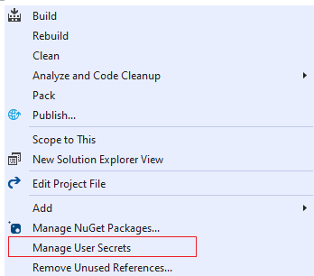 在.NET中使用User Secrets（用户机密）
