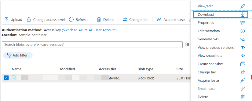 在NETCORE中，实现对AzureBLOB文件的上传下载操作