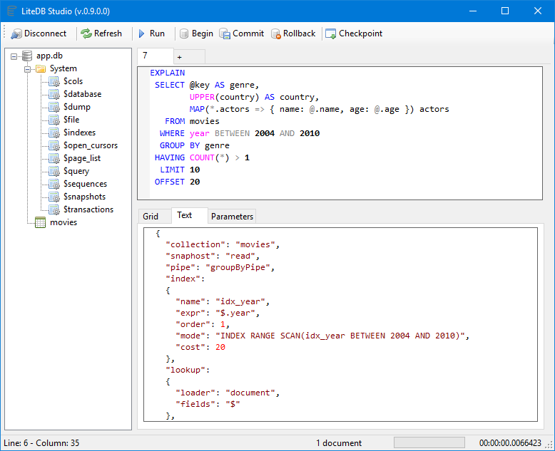 一个小型、快速、轻量级的 .NET NoSQL 嵌入式数据库LiteDB