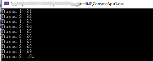 C#用两个线程交替打印1-100的五种方法