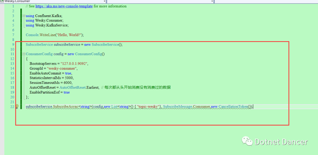 基于Windows的Kafka有关环境搭建、以及使用.NET环境开发的案例代码与演示