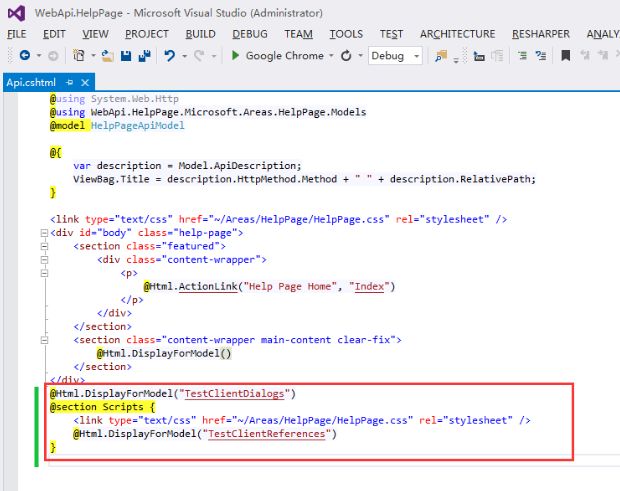 创建Web API 帮助文档页面的两种方式