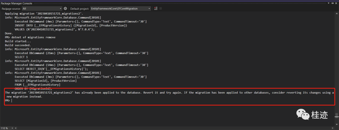 Entity Framework Core-Migrations