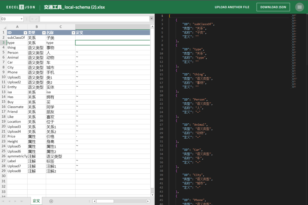 null Excel2Json 基于 .NET 6 开发的 Excel 转 JSON 神器