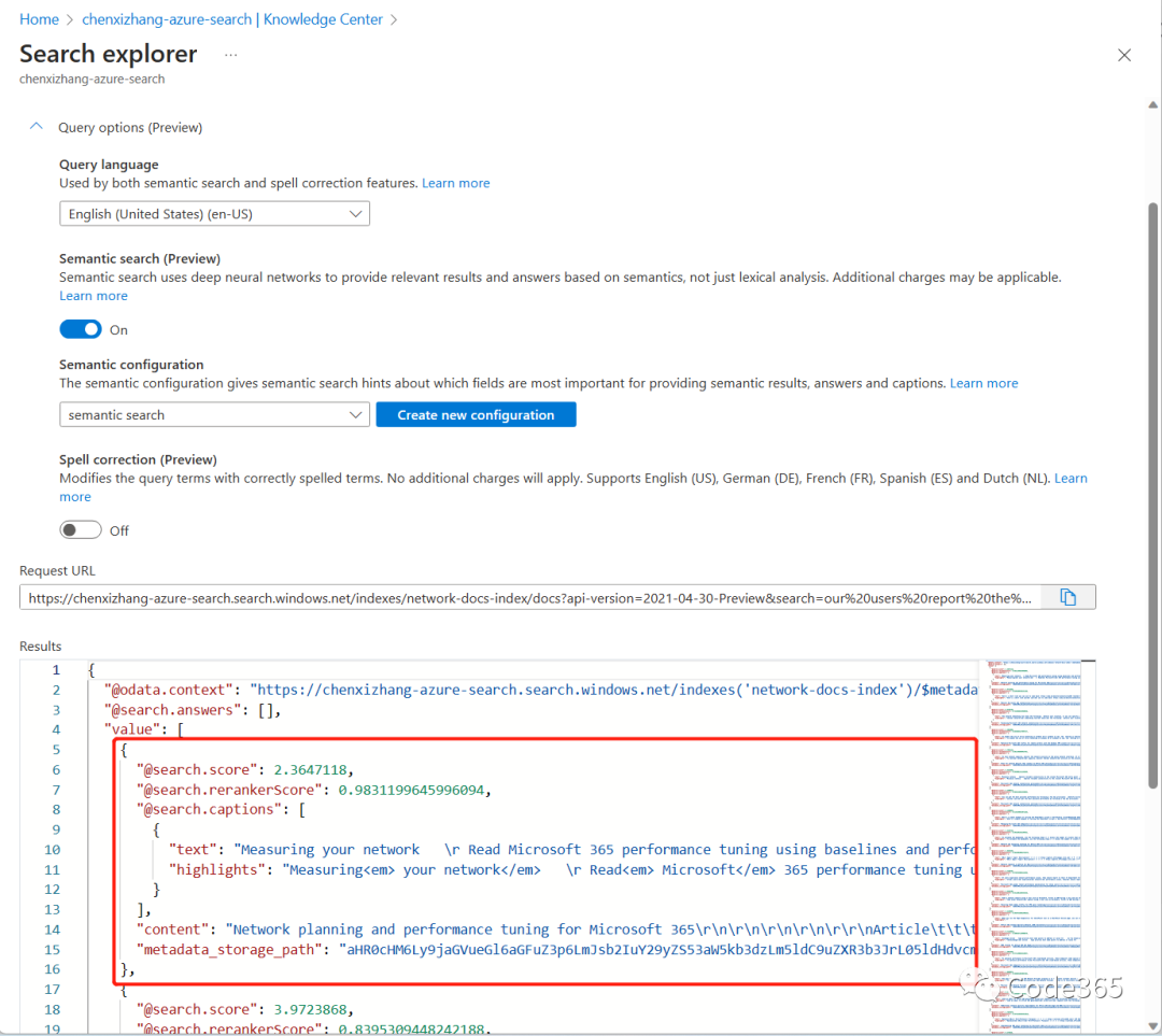 使用Azure Semantic search (语义搜索) 对私有知识库进行索引和搜索