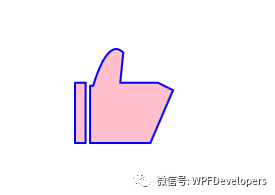 WPF 使用动画绘制一个点赞大拇指