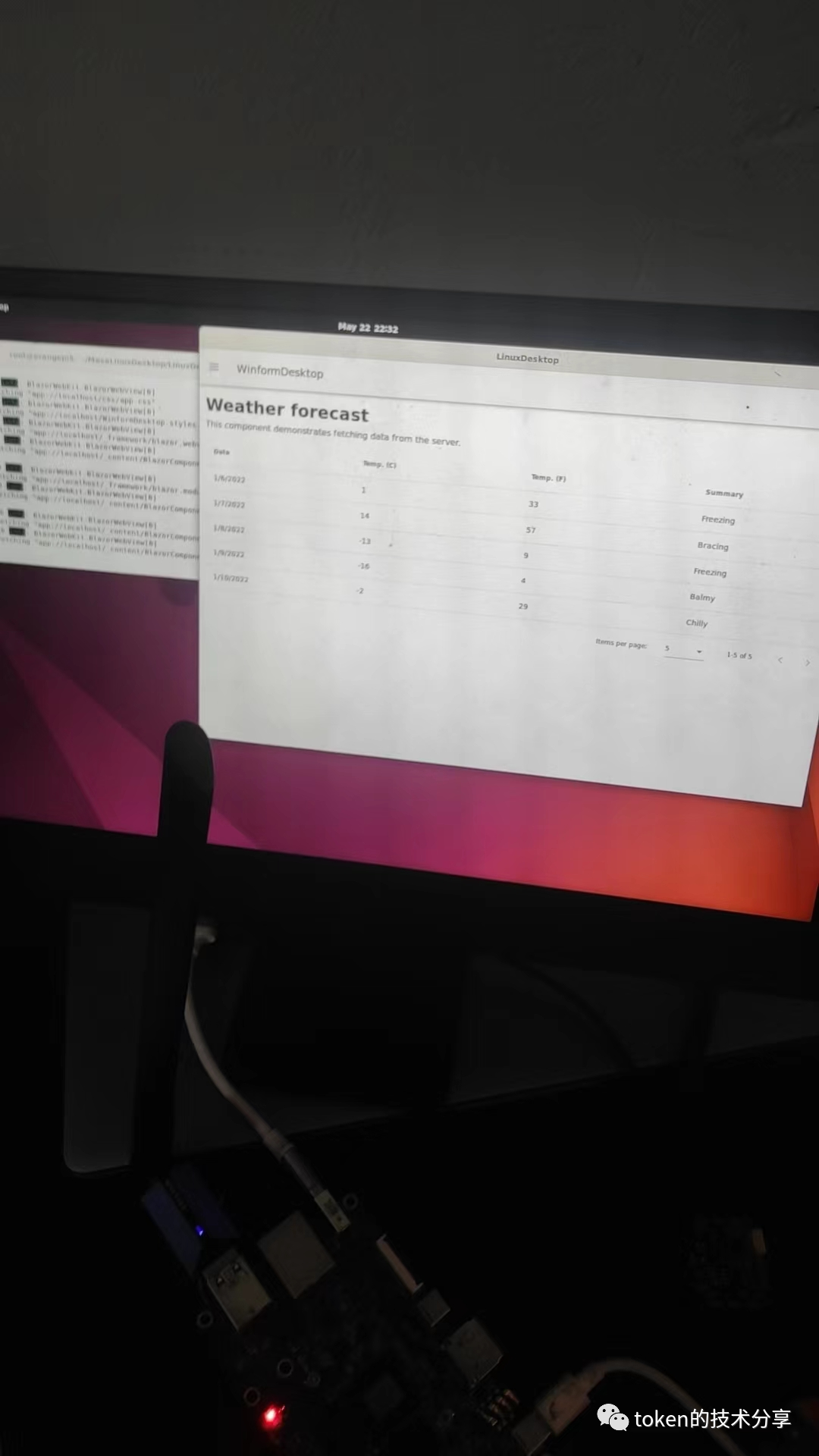 Blazor HyBrid在香橙派(Ubuntu Arm)运行的效果