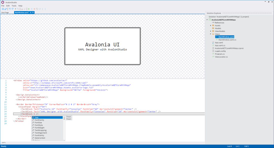 大佬用 Avalonia 框架开发的 C# 代码 IDE AvalonStudio