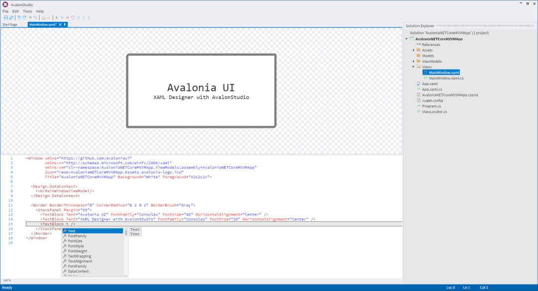 null 大佬用 Avalonia 框架开发的 C# 代码 IDE AvalonStudio