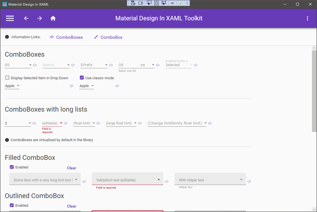 适合Windows桌面、Material Design设计风格、WPF美观控件库MaterialDesignInXamlToolkit