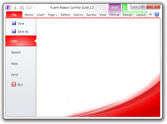 一个类似Office用户界面的WPF库Fluent.Ribbon
