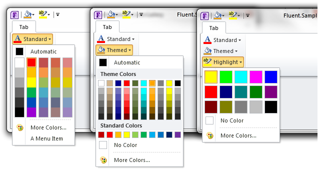 一个类似Office用户界面的WPF库Fluent.Ribbon