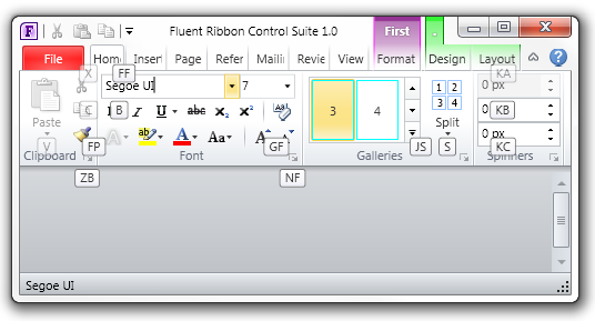 一个类似Office用户界面的WPF库Fluent.Ribbon