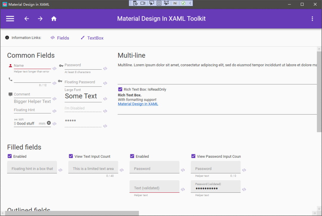 适合Windows桌面、Material Design设计风格、WPF美观控件库MaterialDesignInXamlToolkit