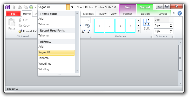 一个类似Office用户界面的WPF库Fluent.Ribbon