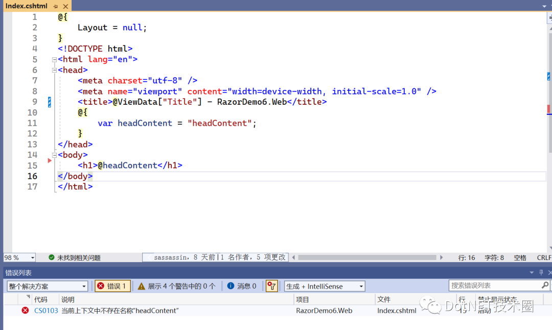 .Net 472&6.0 Razor编译时的小差异