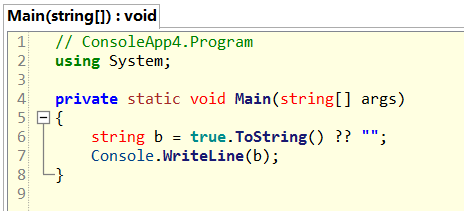 NET问答: 为什么 null + true = string 呢？
