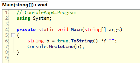NET问答: 为什么 null + true = string 呢?