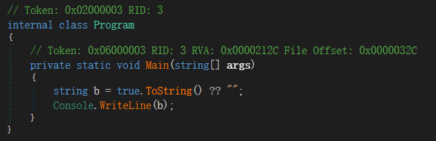 NET问答: 为什么 null + true = string 呢?