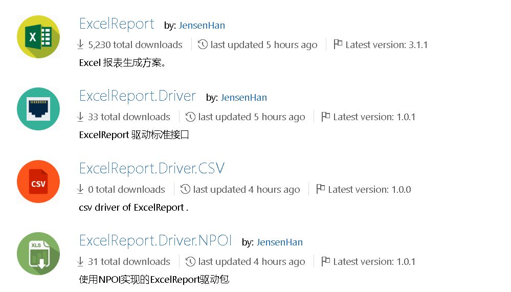 开源组件ExcelReport（为.NET Core而来）使用手册