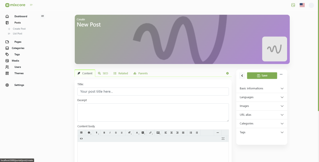 一个基于Asp.Net Core + Angular + Bootstrap开源CMS系统MixCoreCMS